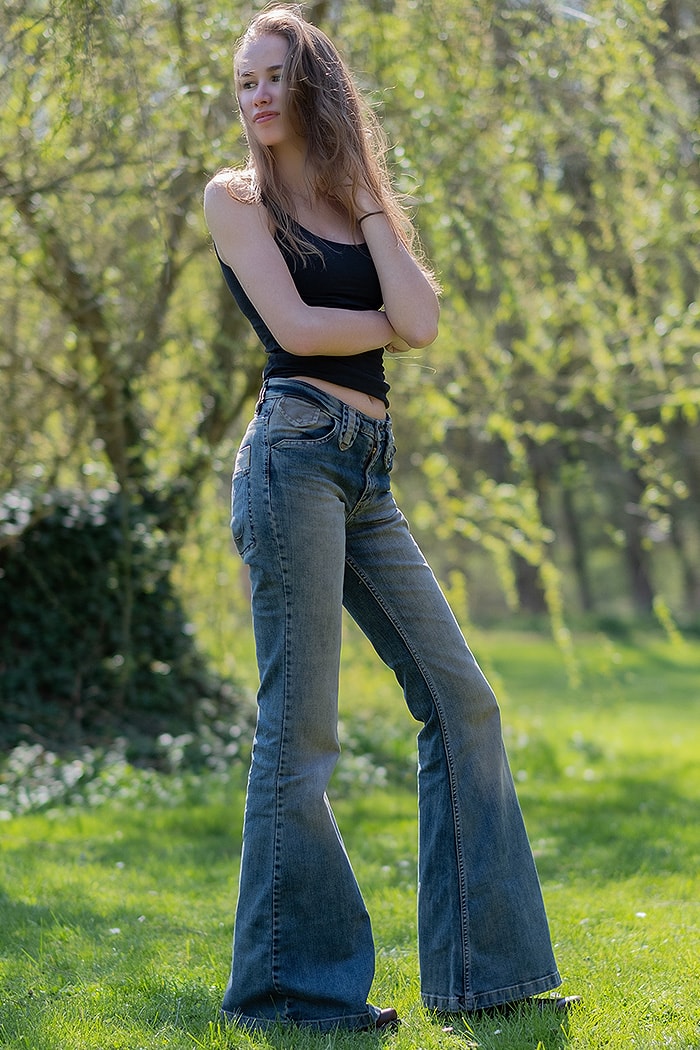 Damen Jeans Schlaghose Star Rebel By Comycom