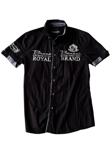 Second Bruno Banani Schwarzes bestickt Hemd Hemd