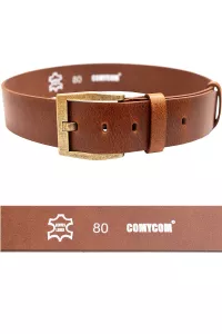 Comycom Ledergürtel Vintage - Braun