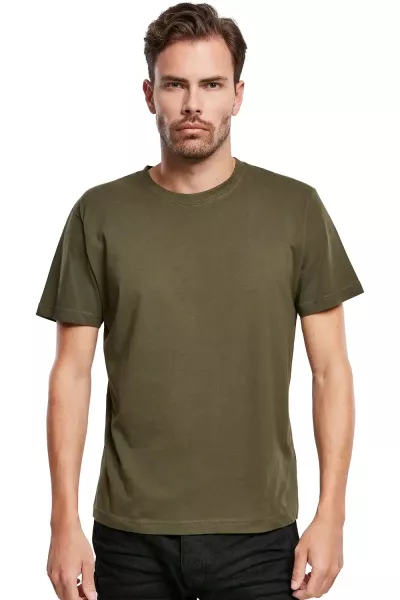 Herren Basic T-Shirt olivgrün